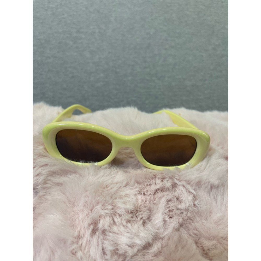 Women's AIRE Sunglasses One Size Yellow Frame Brown Lens